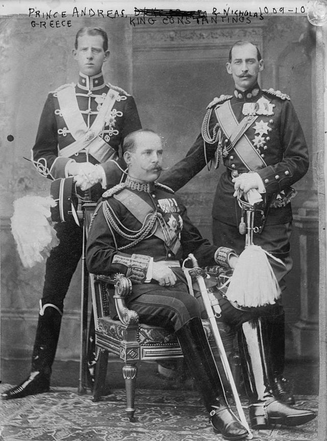 01 1910 MA Princes Andrew Constantine and Nicholas of Greece