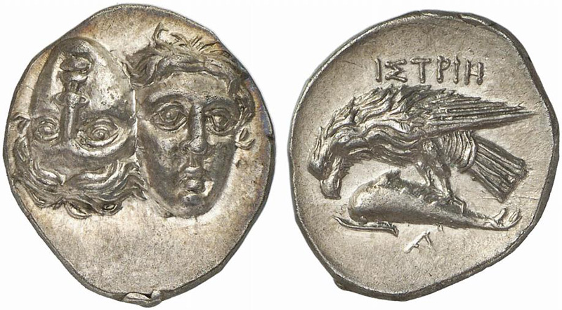 03 THR Istros. 4th c BC Drachm Silver 570 g 12 circa 350 drachma