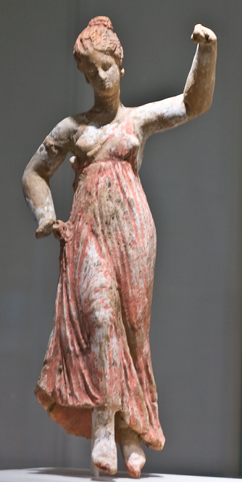 Terracotta dancing maenad